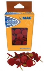 Mae Tachuela PVC, Paquete de 100 Piezas, Rojo 