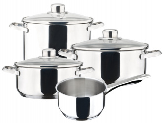 Magefesa Batería de Cocina DUX, Acero Inoxidable, 7 Piezas 