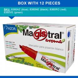 Magistral Plumones 8360RO, Rojo, 12 piezas 