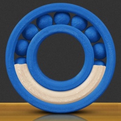 MakerBot Bobina de Filamento Soluble ABS, Diámetro 1.75mm, 1kg, Azul/Blanco 
