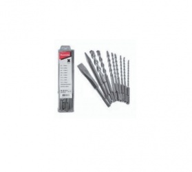 Makita Juego de Brocas y Cinceles D-45820, 10 Piezas, Plata 