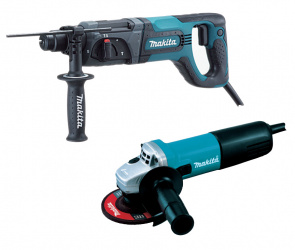 Makita Rotomartillo Eléctrico con Percusión HR2475X4, Alámbrico, 15/16