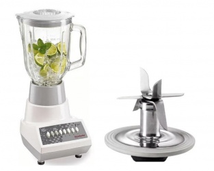 MAN Licuadora LP00507VBL114, 1.5 Litros, 550W, Metálico/Transparente/Blanco 