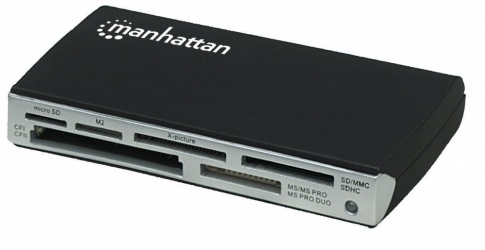 Manhattan Lector de Tarjetas, 60 en 1, USB 2.0, Negro 