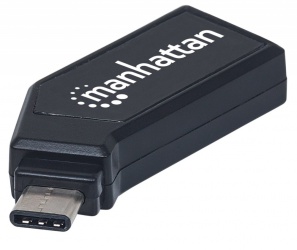 Manhattan Lector de Memoria 102001, MicroSD/SD/MMC, USB 2.0, 480 Mbit/s, Negro 