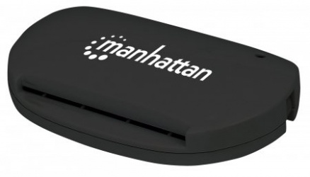 Manhattan 102032 Lector de Banda Magnética, SIM, USB 2.0, Negro 