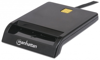 Manhattan Lector de Tarjetas Inteligentes 102049, USB 2.0, Negro 