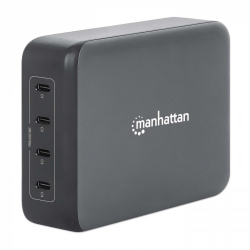 Manhattan Estación de Carga 102667, 4x USB-C, Gris 