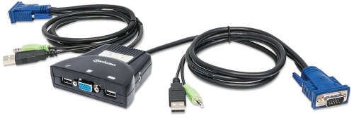 Manhattan Switch KVM 151245, 2x USB, 2x VGA 