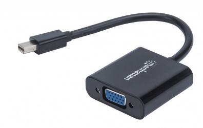 Manhattan Adaptador Mini DisplayPort Macho - VGA Hembra, Negro 