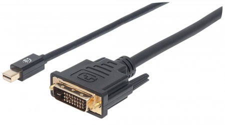 Manhattan Cable Mini DisplayPort 1.2 Macho - DVI-D Macho, 1080p, 60Hz, 1.8 Metros, Negro 