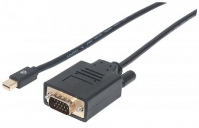 Manhattan Cable Mini DisplayPort 1.2 Macho - VGA Macho, 1080p, 60Hz, 1.8 Metros, Negro 