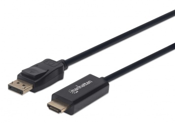 Manhattan Cable DisplayPort 1.1 Macho - HDMI Macho, 1080p, 1.8 Metros, Negro 