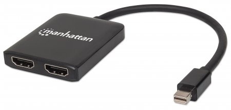 Manhattan Divisor de Video Mini DisplayPort Macho - 2x HDMI Hembra, Negro 