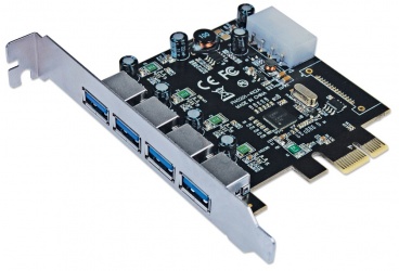 Manhattan Tarjeta PCI Express 152891, 4x USB 3.0, 5 Gbit/s 