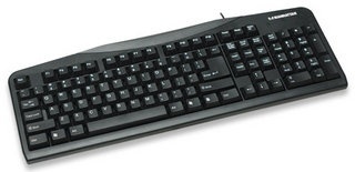 Teclado Manhattan Mejorado 155120, Alámbrico, PS/2, Negro (Esp) 