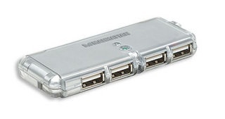 Manhattan Hub USB 2.0 de 4 Puertos, 480 Mbit/s 