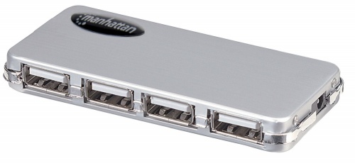 Manhattan Micro Hub Hi-Speed USB 2.0 de 4 Puertos, 480 Mbit/s 