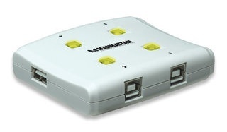 Manhattan Hi-Speed Switch USB 2.0 162012, 4 Puertos 