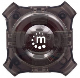 Manhattan Hub USB 1.1 de 4 Puertos, 12 Mbit/s, Negro/Transparente 