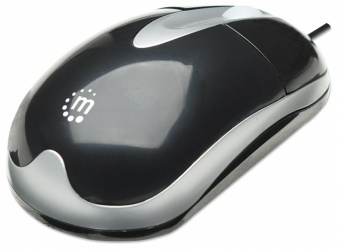 Mouse Manhattan Óptico MH3, Alámbrico, USB, 1000DPI, Negro 