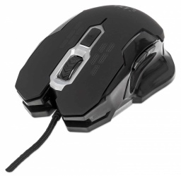 Mouse Gamer Manhattan Óptico 179164, Alámbrico, USB, 2400DPI, Negro 