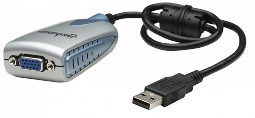 Manhattan Adaptador USB 2.0 Macho - SVGA Hembra, 0.5 Metros 