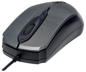 Mouse Manhattan Óptico Edge Alámbrico, USB, 1000DPI, Negro/Plata 