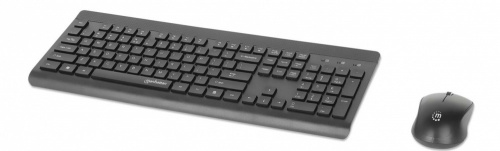 Kit de Teclado y Mouse Manhattan 180771, Inalámbrico, RF Inalámbrico, Negro, Inglés 