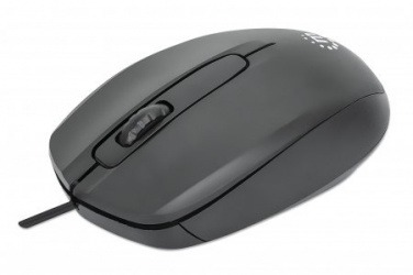 Mouse Manhattan Óptico Comfort II, Alámbrico, USB-A, 1000DPI, Negro 