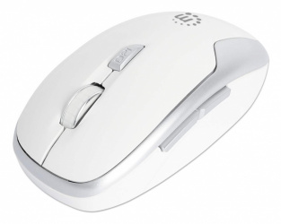 Mouse Manhattan MW6185, Inalámbrico, Óptico, 1.600DPI, RF Inalámbrico, Blanco 