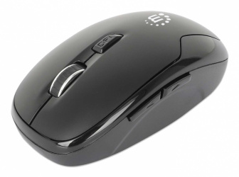 Mouse Manhattan MW6185, Inalámbrico, Óptico, 1.600DPI, RF Inalámbrico, Negro 
