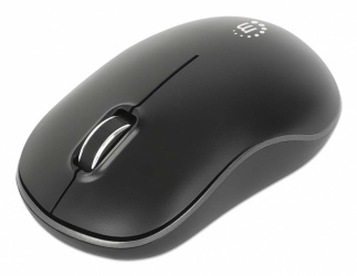 Mouse Manhattan MW3075, Inalámbrico, Óptico, 1.200DPI, RF Inalámbrico, Negro 