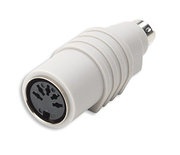 Manhattan Adaptador Teclado Mini-DIN 6 Macho - DIN 5 Hembra, Blanco 