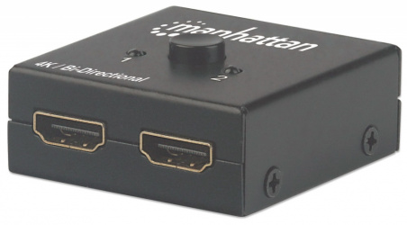 Manhattan Switch Bidireccional HDMI de 2 Puertos, 3x HDMI Hembra, Negro 