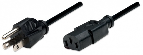 Manhattan Cable IEC 60320 C13 Macho - NEMA 5-15 Macho, 1.8 Metros, Negro 
