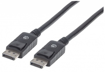 Manhattan Cable DisplayPort 1.2 Macho - DisplayPort 1.2 Macho, 4K, 60Hz, 3 Metros, Negro 