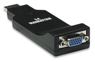Manhattan Adaptador Displayport - VGA, Negro 