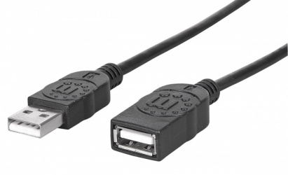 Manhattan Cable USB-A Macho - USB-A Hembra, 1 Metro  