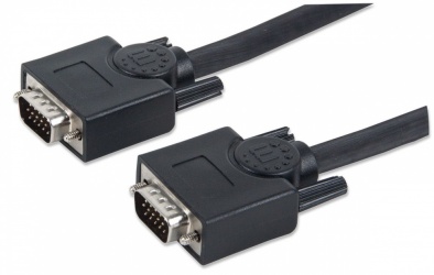 Manhattan Cable para Monitor SVGA 8mm, VGA (D-Sub) Macho - VGA (D-Sub) Macho, 9 Metros, Negro 