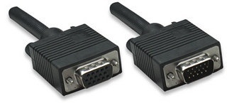 Manhattan Cable para Monitor SVGA 8mm, HD15 Macho - HD15 Hembra, 3 Metros, Negro 