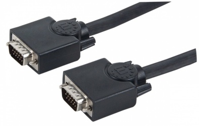Manhattan Cable para Monitor SVGA 8mm, VGA (D-Sub) Macho - VGA (D-Sub) Macho, 15 Metros, Negro 