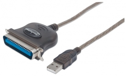 Manhattan Convertidor de USB a Paralelo para Impresora, USB A a Cen36 Macho, 1.8 Metros 