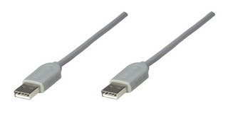 Manhattan Cable USB-A Macho - USB-A Macho, 1.8 Metros  