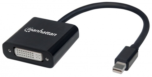 Manhattan Adaptador Mini-DisplayPort 1.1 Macho - DVI-D Hembra, 1080p, 60Hz, Blanco 