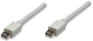 Manhattan Cable Mini DisplayPort 1.2 Macho - Mini DisplayPort Macho, 4K, 60Hz, 1 Metro, Blanco 