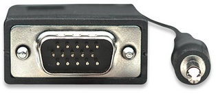 Manhattan Cable SVGA con Audio 8mm, 3.5mm HD15 Macho - 3.5mm HD15 Macho, 30 Metros, Negro 
