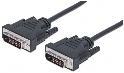 Manhattan Cable DVI24 Macho - DVI24 Macho, 1.8 Metros, Gris 