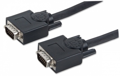 Manhattan Cable para Monitor SVGA 8mm, VGA (D-Sub) Macho - VGA (D-Sub) Macho, 20 Metros, Negro 