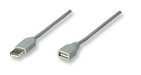 Manhattan Cable USB A - USB A, 4.5 Metros, Gris 